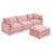 102'' Wide L-Shaped Sofa, Modular Sectional Sofa, 4 Seater Sofa Comfy Cloud Couch Chenille Upholstered Sofa with Ottoman-1296493149