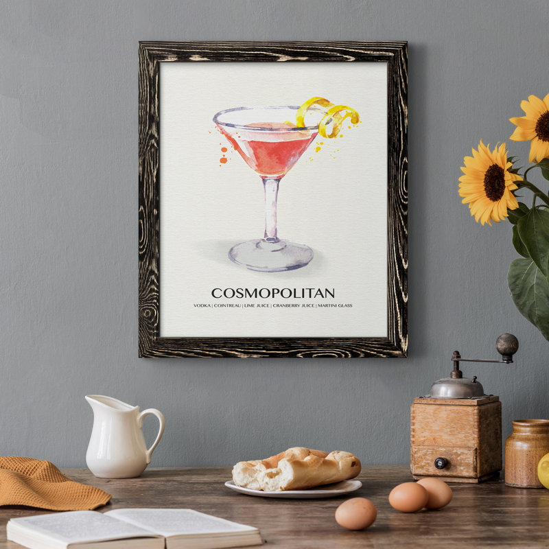 Cosmopolitan - cadre photo, impression sur toile, H 44 po x l 31 po x P 1 po, Noir