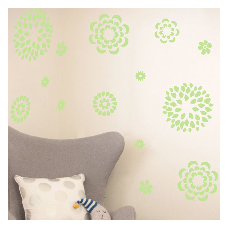 Adhésif décoratif motif floral, H 19 po x l 24 po x P 0,01 po, Tarte à la lime