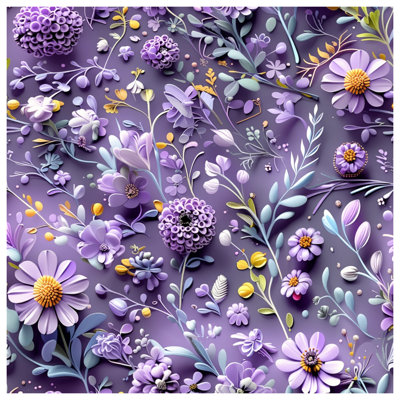 Coussins décoratifs mauves à motif floral