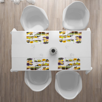 Polyester Floral Rectangle Placemat