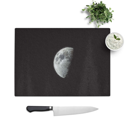 Glass Half Moon Chopping Board