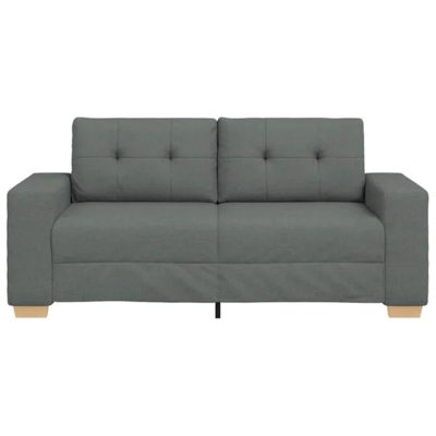 Canapé vidaXL en polyester gris foncé, contreplaqué, acier, plastique