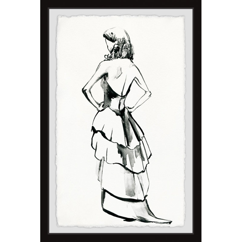 «Long Back» par Marmont Hill - peinture encadrée, H 18 po x l 12 po x P 1,5 po