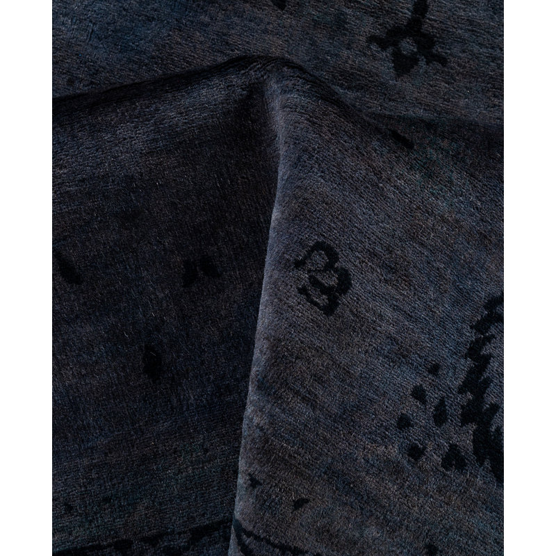 Overdyed One-of-a-Kind 12' 1" X 12' 2" Hand Knotted Area Rug