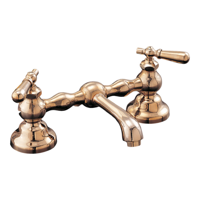 Columbia Bridge Faucet with Straight Spout by Strom Living, Supercoat Brass