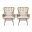 Chaise de patio avec coussins (ensemble de 2)-379499544-379499545