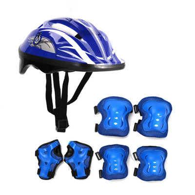Plastic roller skating equipme 7Pcs/Set Children's Skating Protective Gear Children Kids Helmet Knee
