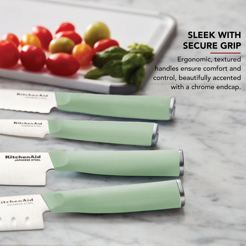 Kitchenaid Classic Chef Knife Set, 4 Piece, Blue/Black/White