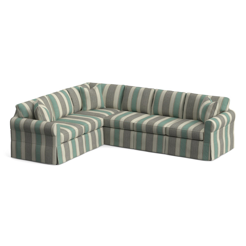 Bedford Sectional, Taupe Plaid; 0126-73, Left Hand Facing