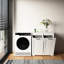 Armoire à linge blanche à panneau de particules avec tiroirs - Options de rangement supplémentaires