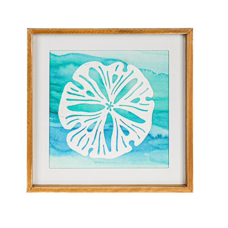 «Sand Dollar and Star Fish», art mural en bois, collection de 2 pièces