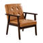 Chaise d'appoint Mid-Century moderne avec support ergonomique et structure en bois durable
