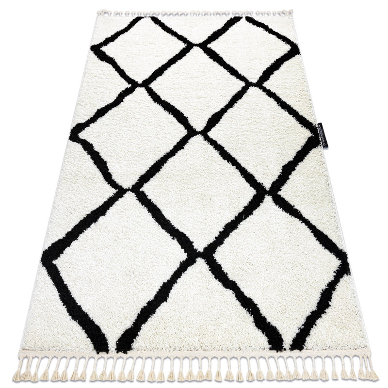 Berber Geometric Area Rug, Rectangle 120 x 170cm