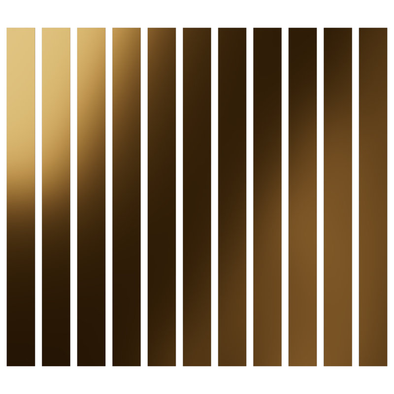 Adjustable Acrylic Slat Wall Panel Kit w/ 4"W Slats, 47" H x 44" W, Gold Mirror