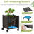 1 Pc Raised Garden Bed With Trellis And Wheels Self-watering Planter Box With 3 Heights & Detachable Pe-coated Metal Tubes