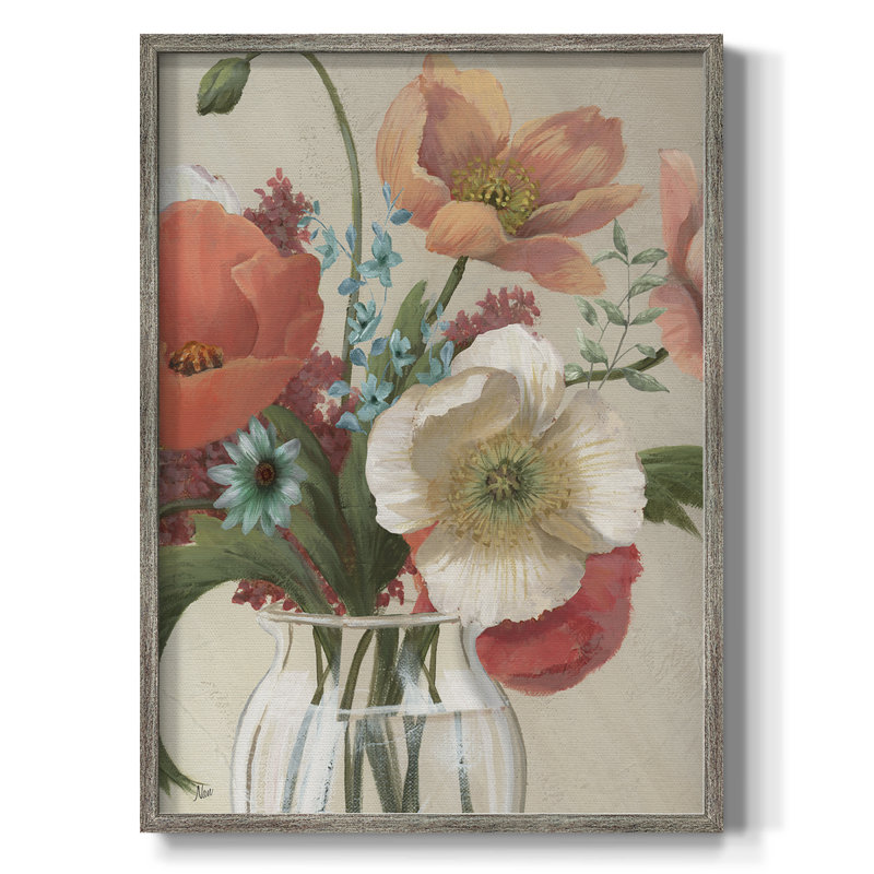 «Poppy Time I», reproduction encadrée - bois massif 48481, H 30 po x l 24 po