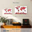 Carte du monde abstraite Aliaz Rose-108013815