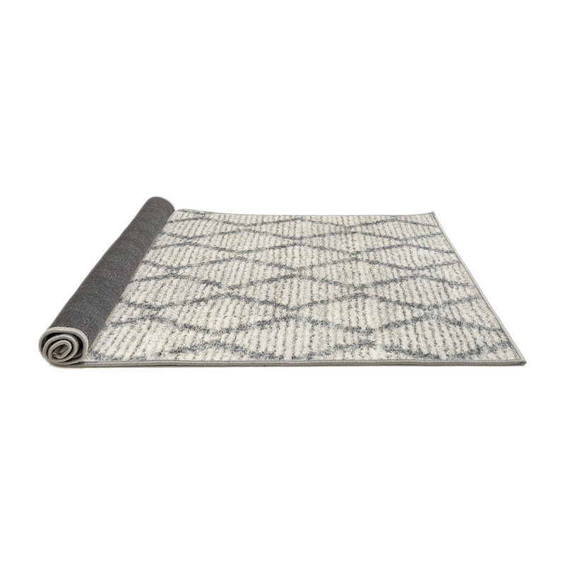 Tapis contemporain ivoire, Rond 7 pi