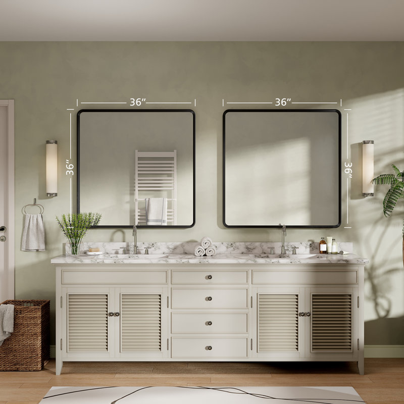 Miroir de meuble-lavabo mural Molly, 36 po x 36 po