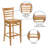 Ladder Back Wooden Restaurant Barstool-1909724192