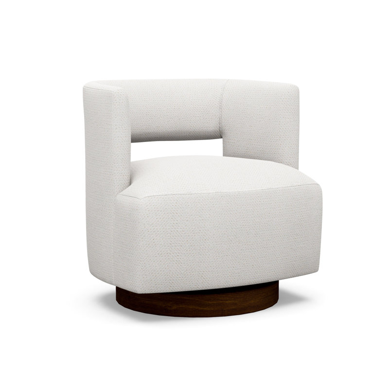 Crystle Swivel Barrel Chair, 8240-99, Walnut