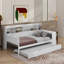 Lit de jour simple avec tablettes de rangement, lit gigogne et bureau d'étude-114350022