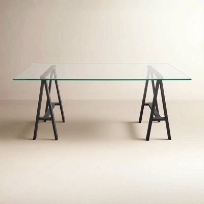 71" Glass Writing Desk