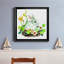 Bunny Wreath - Peinture sur toile encadrée-1170360474-1170360572
