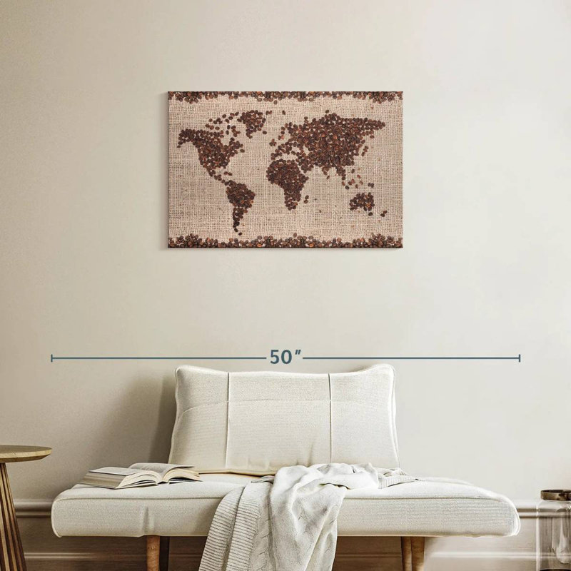 Yarlin Coffee Map, 20" H x 30" W