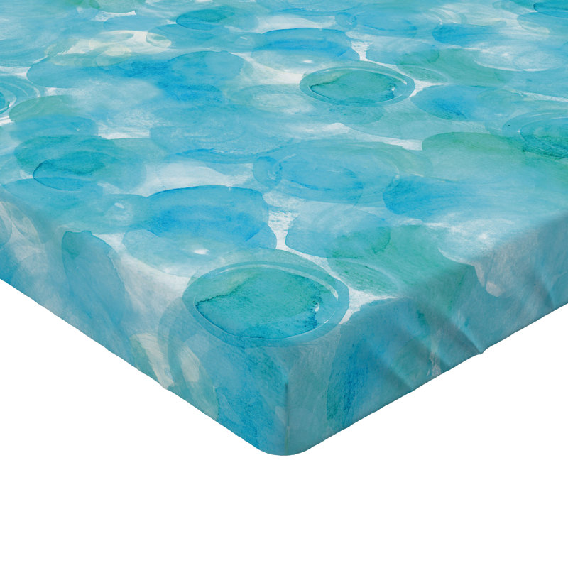 Drap-housse orange Ambesonne, Drap-housse de taille double, Bleu turquoise / abstrait turquoise