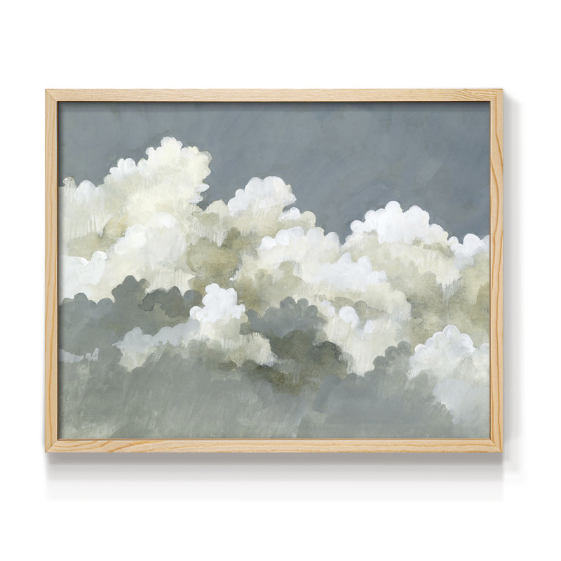 Big Clouds III -Framed Print - Restickable, 8" H x 10" W, Natural