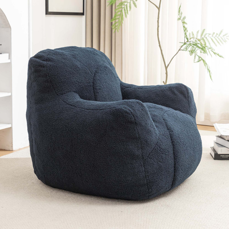 Mousse à mémoire de forme avec accoudoirs, Dark Blue Teddy, H 30 po x l 41,4 po x P 37,8 po incorrect