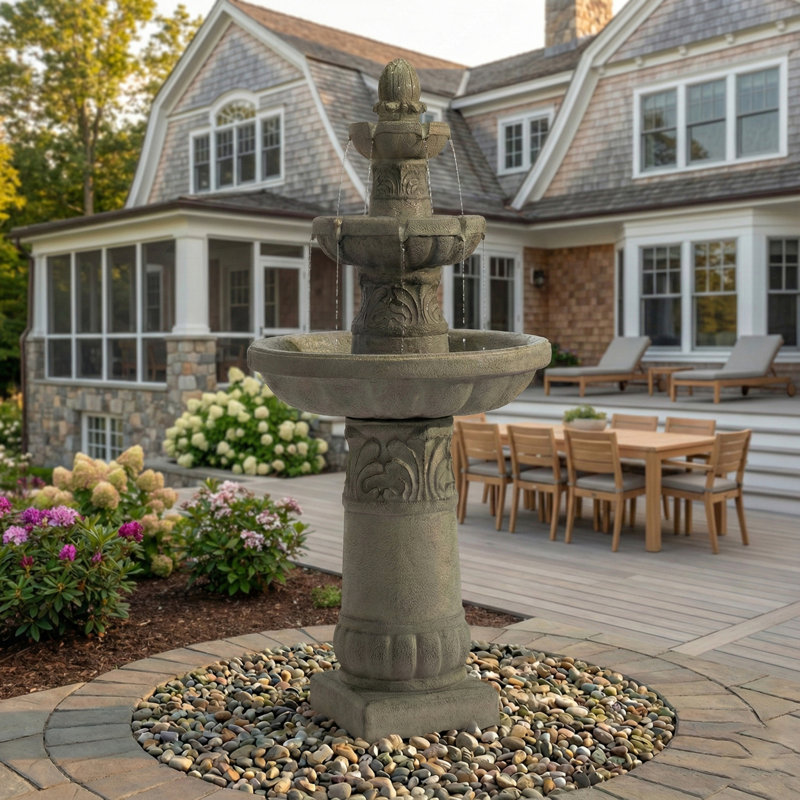 3-Tier Garden Decor Outdoor Led Fountain