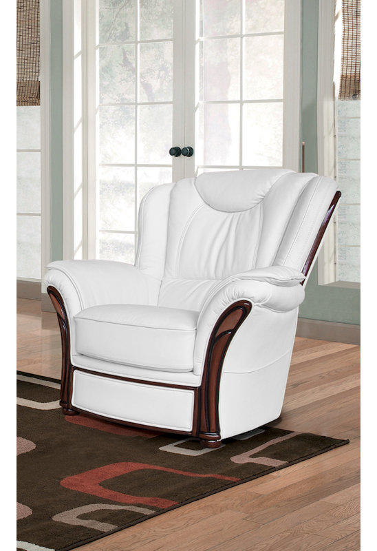 Higbee 97cm Wide Standard Recliner, White