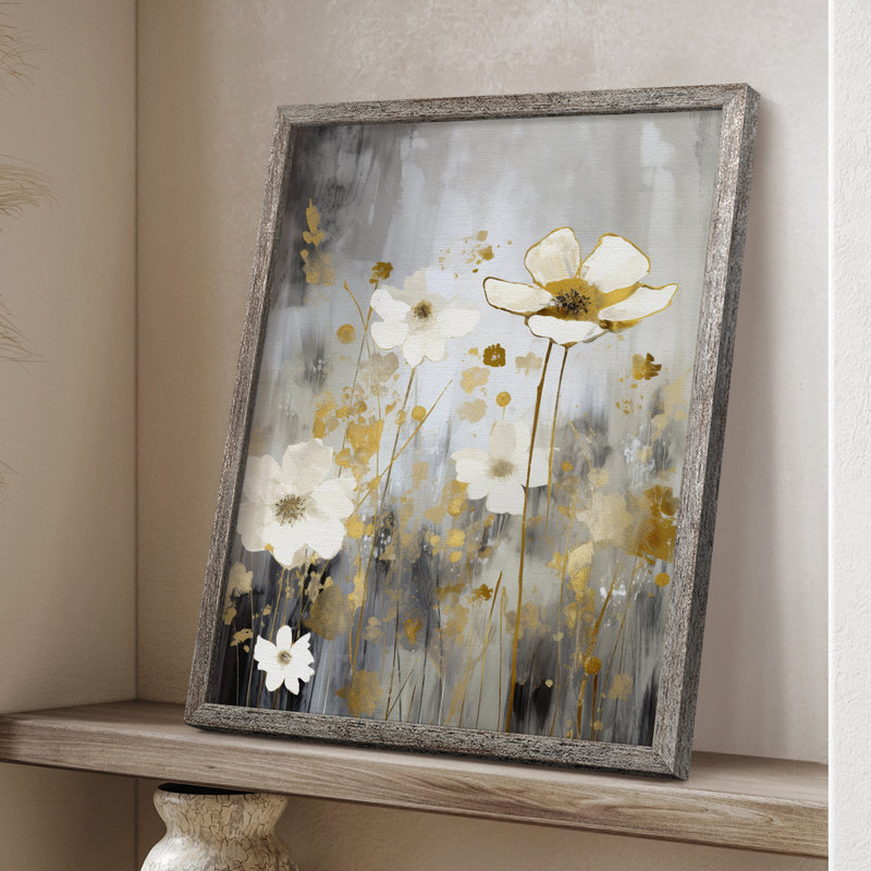Impression encadrée FLORAL Series CDVI - bois massif, H 11 po x l 9 po
