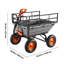 Garden Dump Cart, 1500lbs Poly Dump Cart, 15 Cu. Ft. Garden Carts Dumps Wagon with 2-in-1 Convertible Handle, 90° Quick-Dumps Mechanism, Adjustable Handle, Yard Wagon for Plants, Soil, Crops