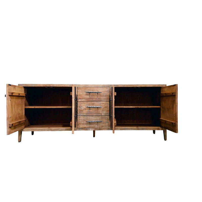 Buffet 3 tiroirs Julaine, gris naturel
