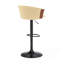 Tabouret de bar réglable en bois noir-397481738