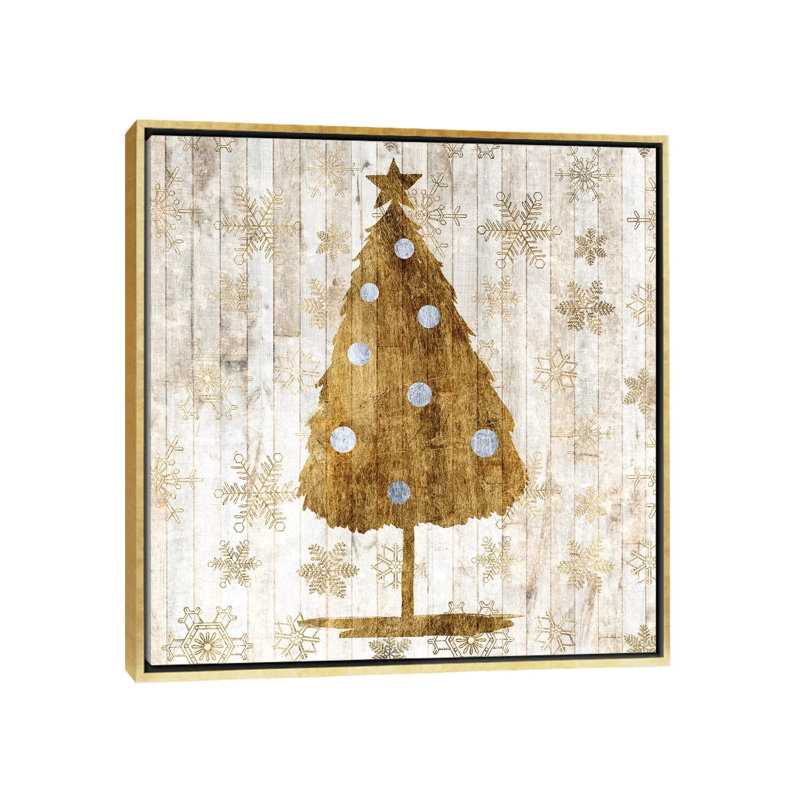 «Soph sophistiqué Christmas I» par Grace Popp - reproduction, Pas de tapis, H 26 po x l 26 po x P 1,5 po, Toile encadrée d'or