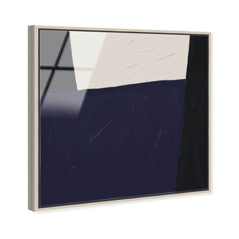 In Blue II Print by Oliver Gal, 13"H x 13"W, Silver Floater Frame