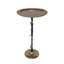 Table d'appoint sculpturale en aluminium avec accents de grenade
