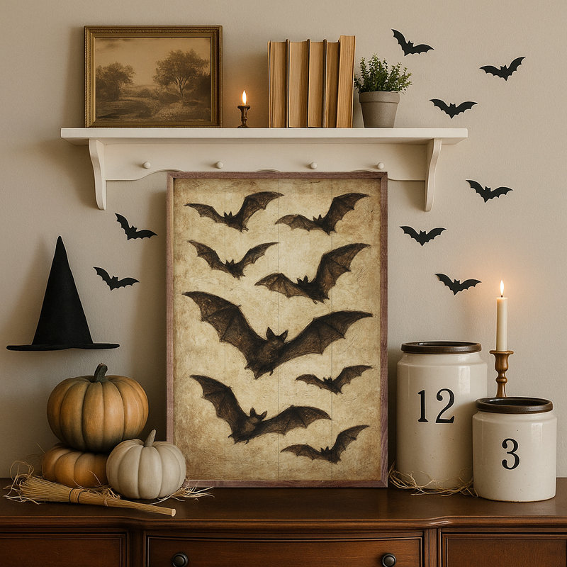 Bats Brown, 24" H x 16" W