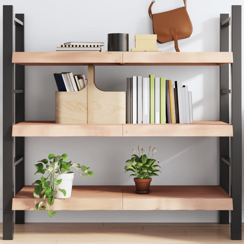 Vidaxl Wall Shelf, Brown, 6cm H x 120cm W x 60cm D