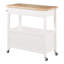 Chariot de cuisine avec plateau en bois massif de 34,75 po de largeur Brothwells-1239492688