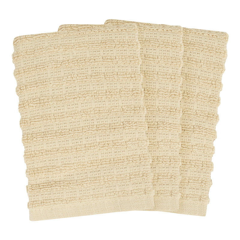 Cotton Waffle Dish Cloth Kitchen Towel, Latte