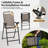 Patio Folding Bar Stool Set Of 2 With Metal Frame And Footrest-782215229