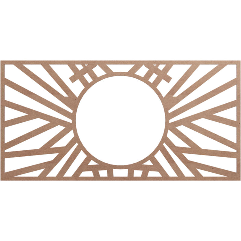 Hoover Ceiling Medallion, Wood (Paint Grade), 19" H x 38" W x 0.38" D