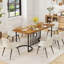 Angeliene Rectangular Dining Table with Iron Base