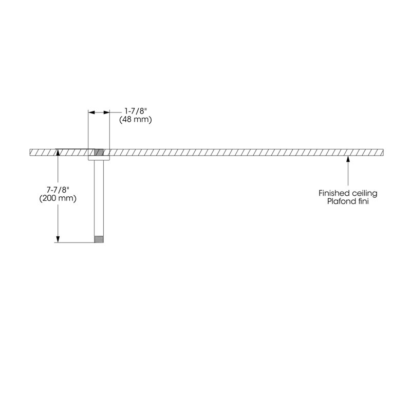 Square Ceiling Shower Arm and Flange Kit